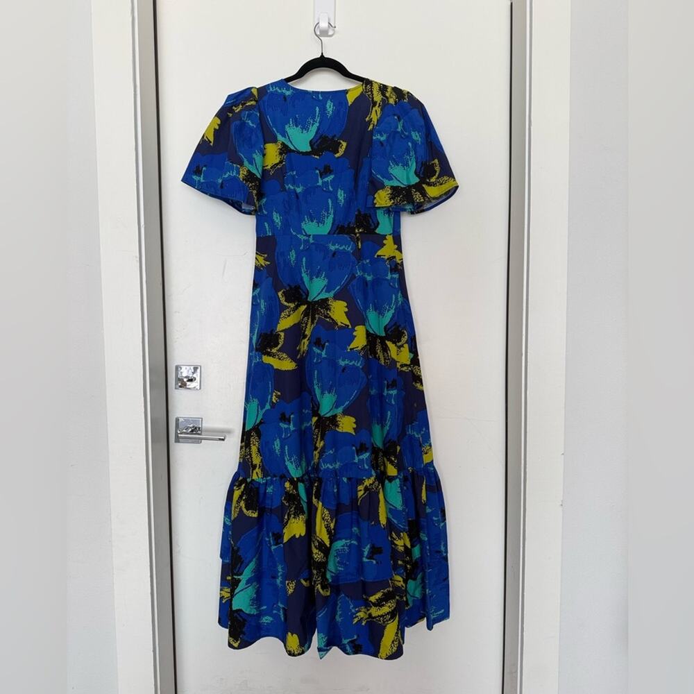 Christopher John Rogers Target Royal Blue and Yellow Floral Tiered Maxi Dress - Picture 15 of 16